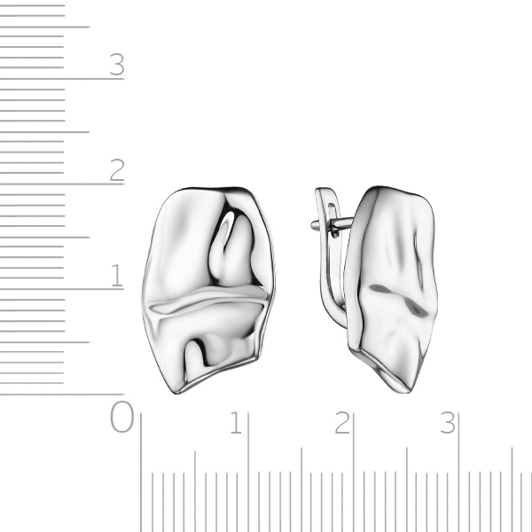 Серьги с английским замком из серебра