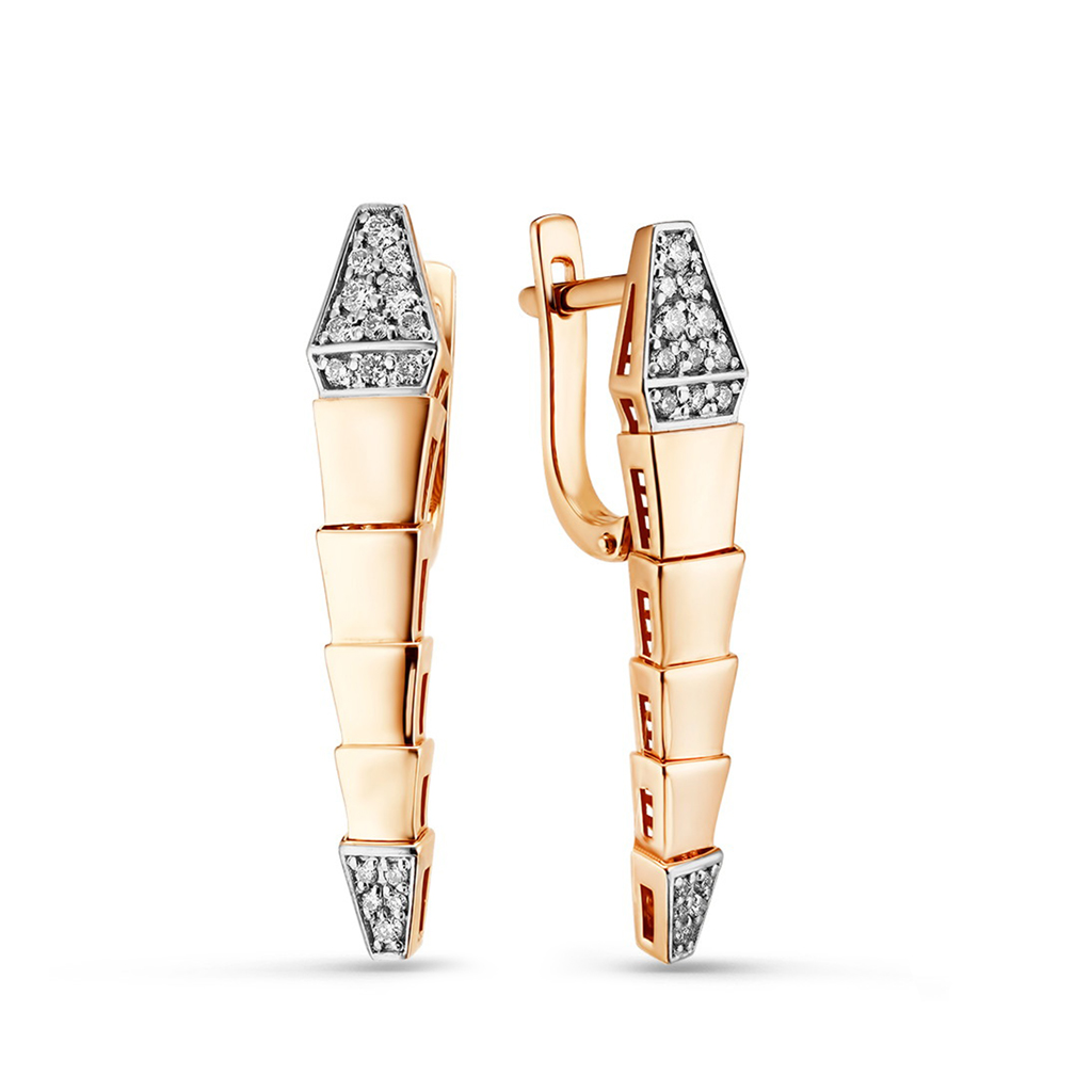Серьги из красного золота