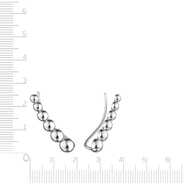 Серьги Клаймберы из серебра