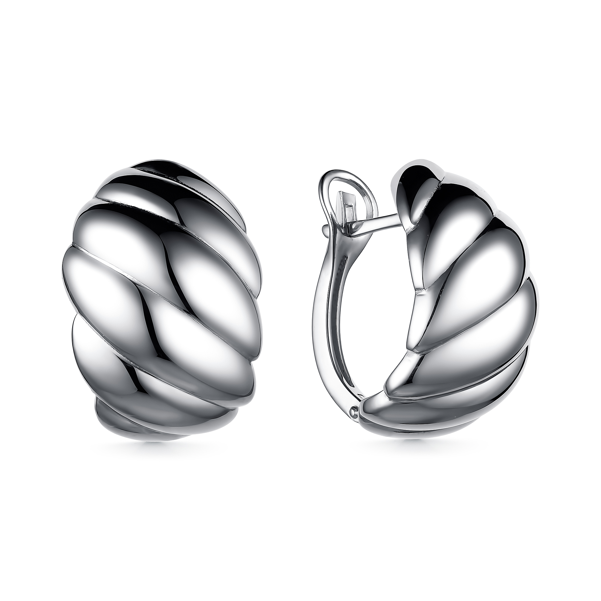 Серьги с английским замком из серебра