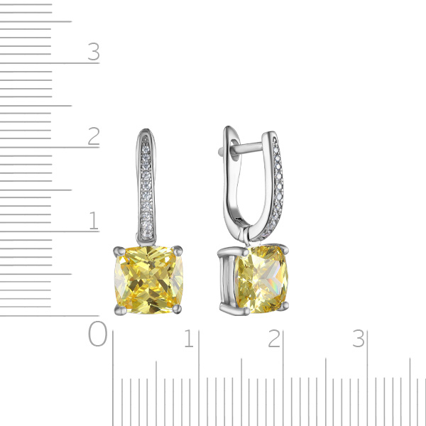 Серьги из серебра с цирконием