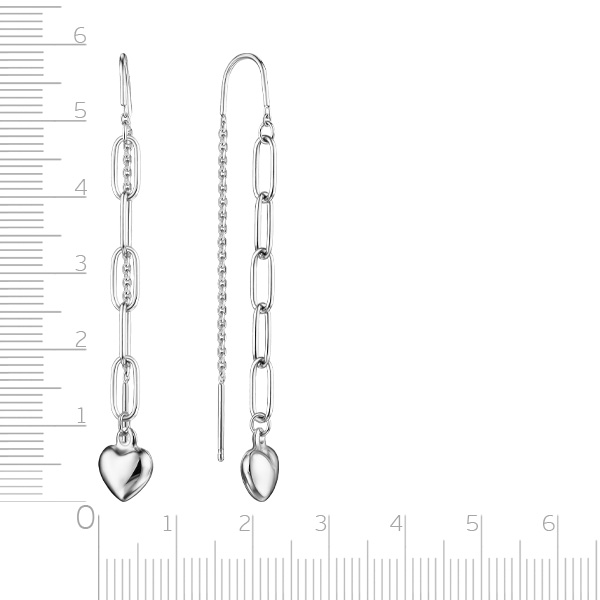 Серьги Продевки из серебра