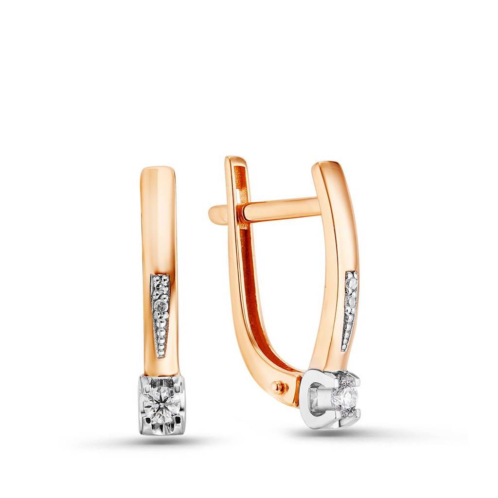 Серьги из красного золота