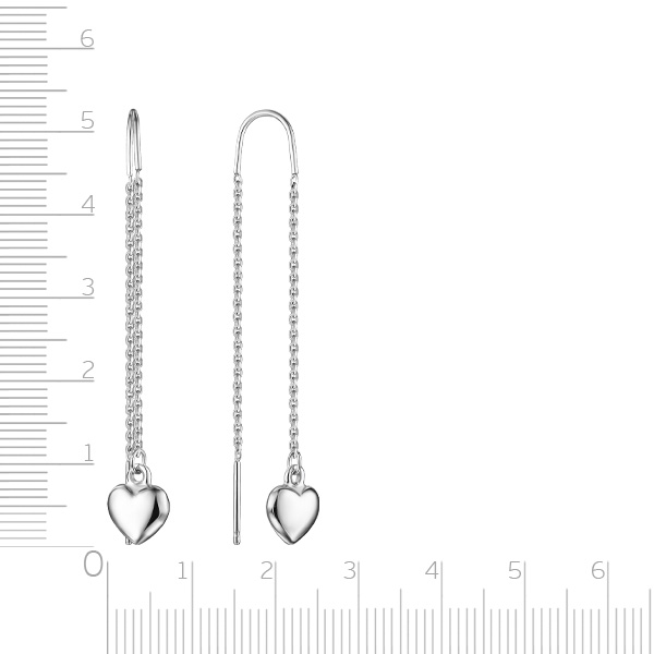 Серьги Продевки из серебра