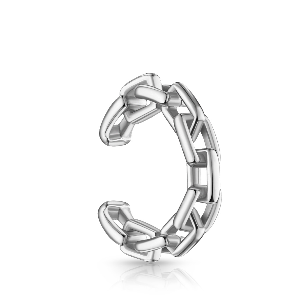 Серьга-кафф из серебра