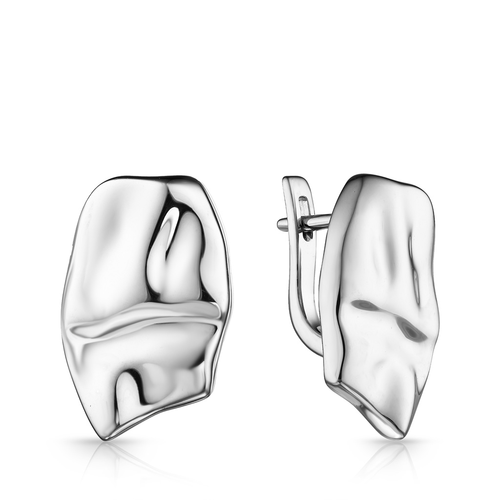 Серьги с английским замком из серебра