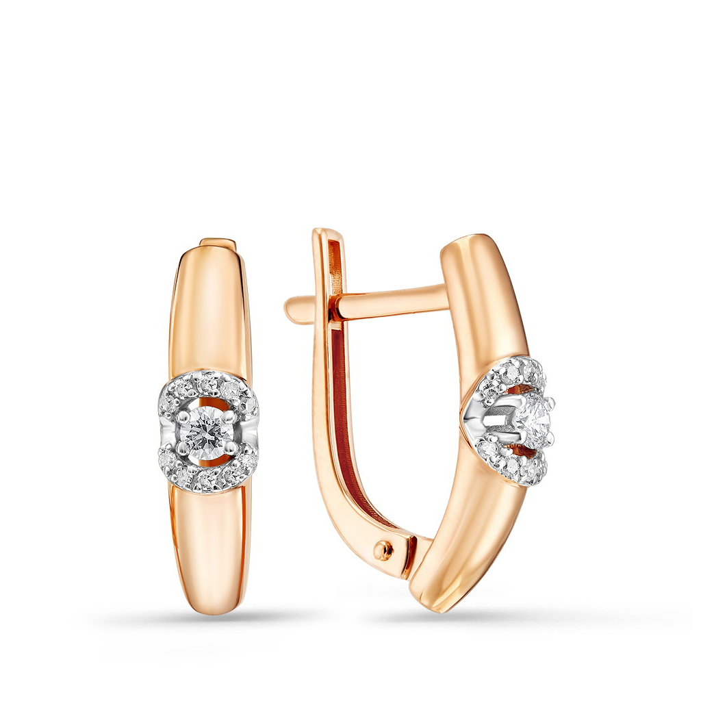 Серьги из красного золота