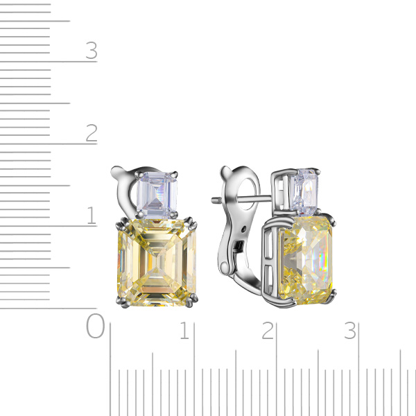 Серьги из серебра с цирконием