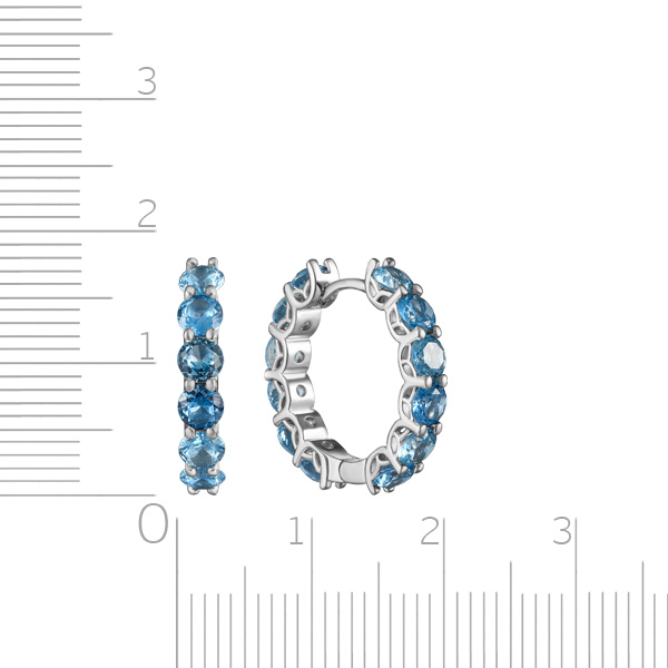Серьги из серебра с цирконием