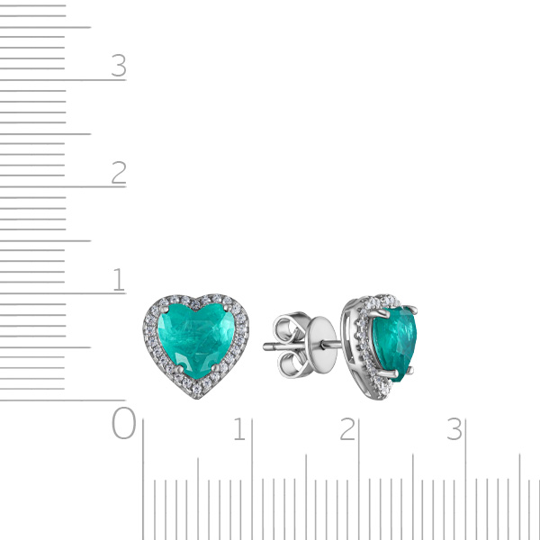 Серьги из серебра с цирконием
