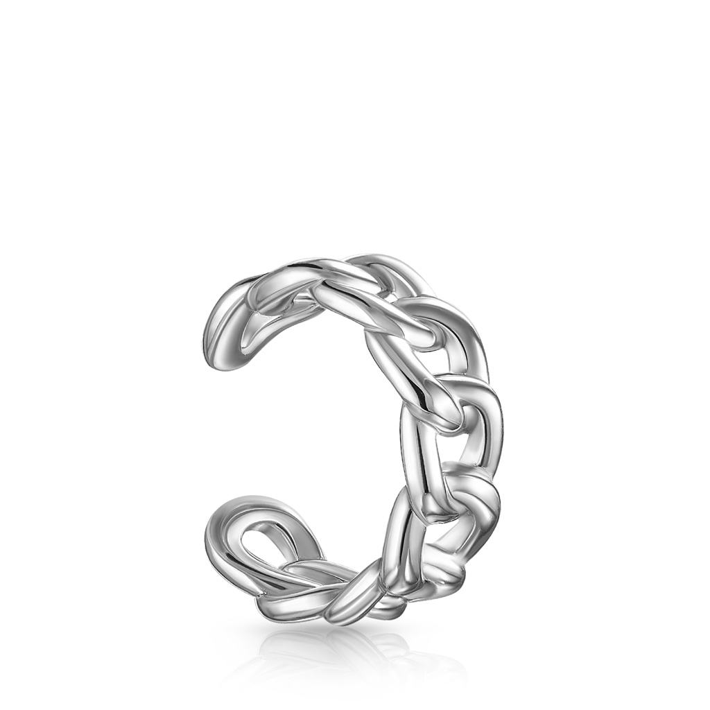 Серьга-кафф из серебра