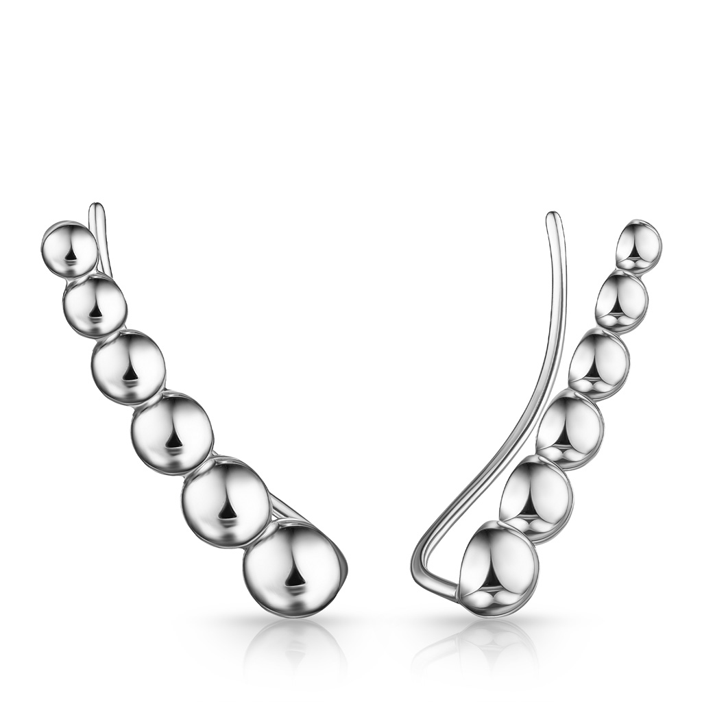 Серьги Клаймберы из серебра