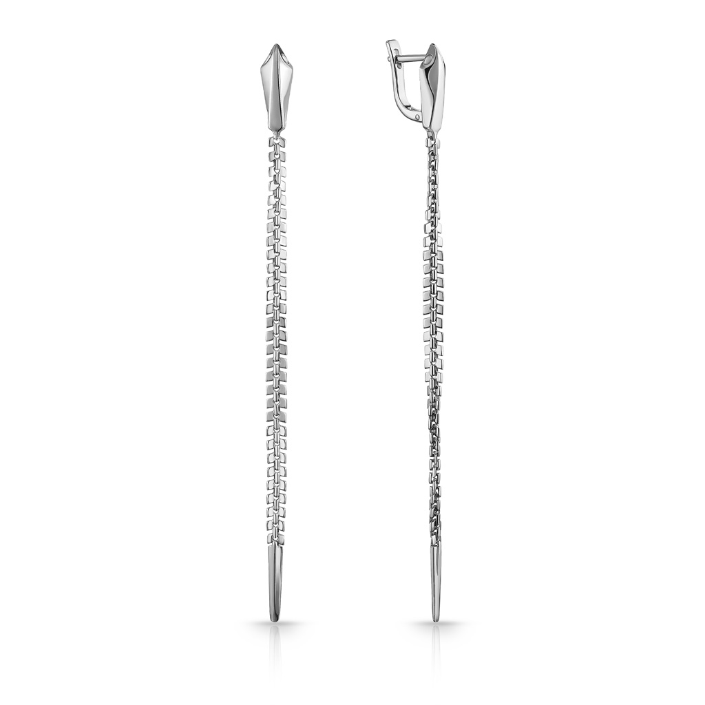 Серьги с английским замком из серебра