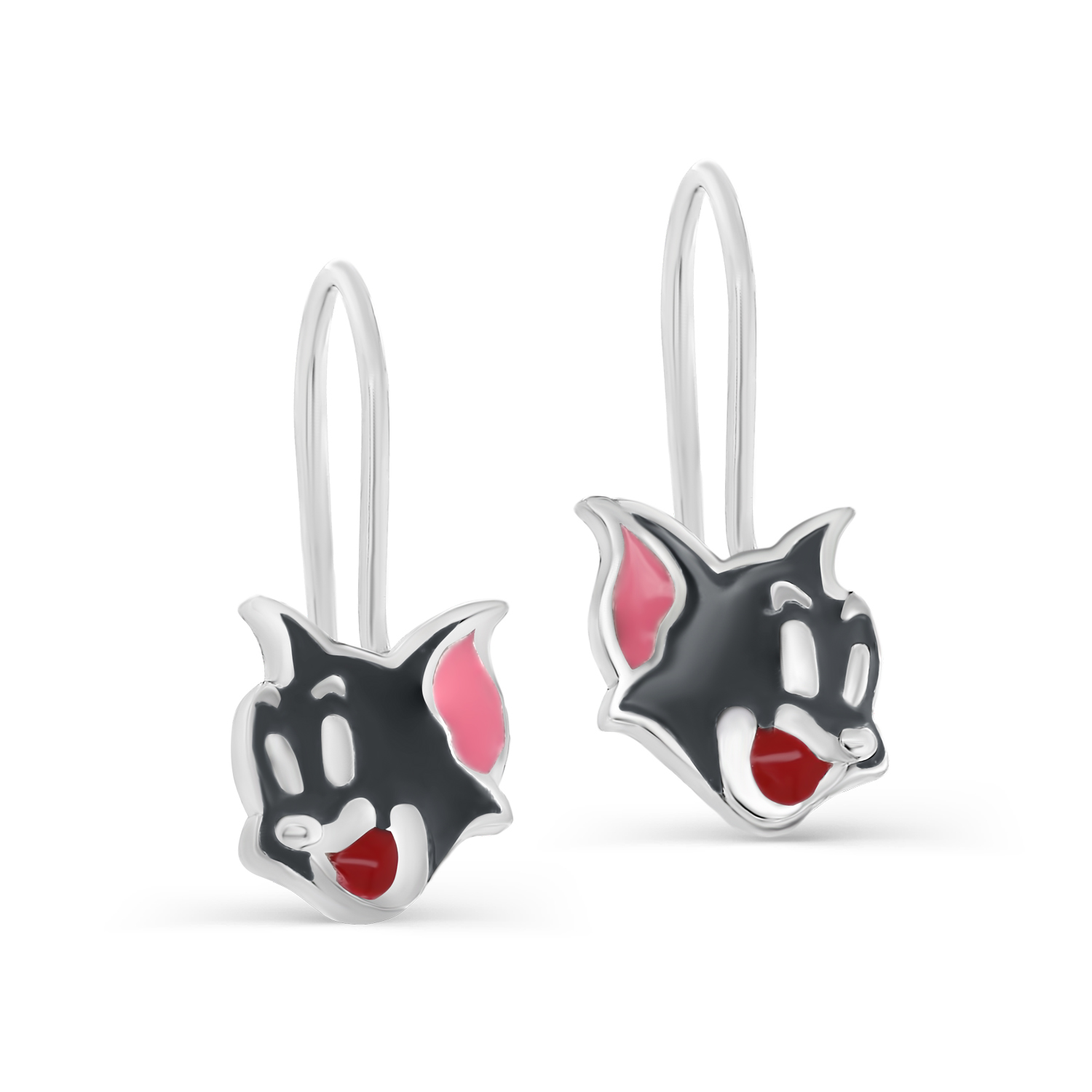 Серьги с английским замком из серебра