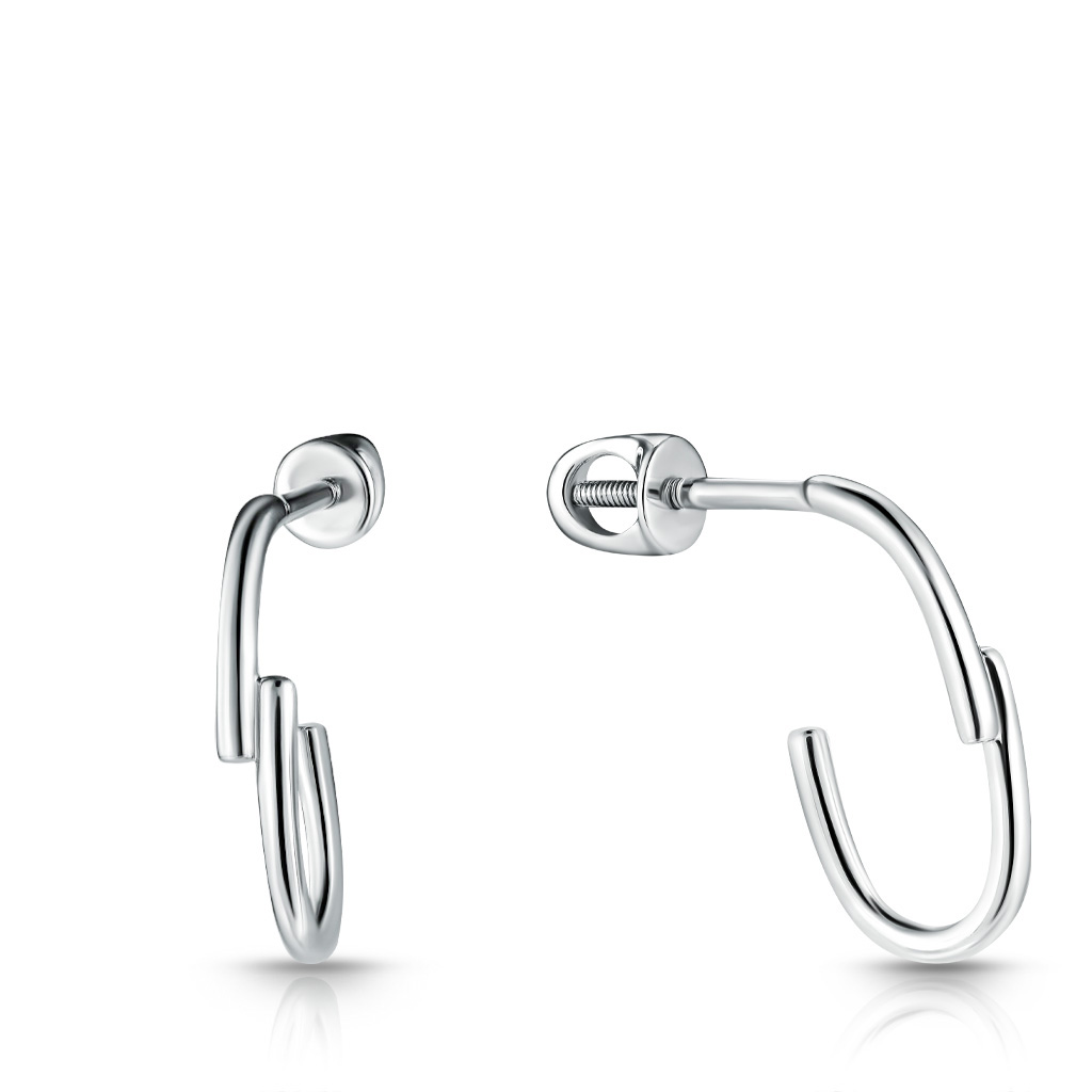 Пусеты из серебра