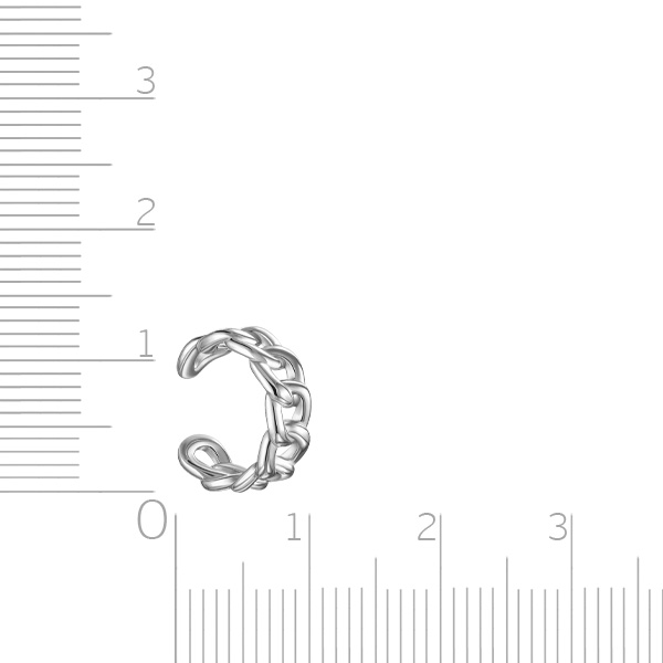 Серьга-кафф из серебра