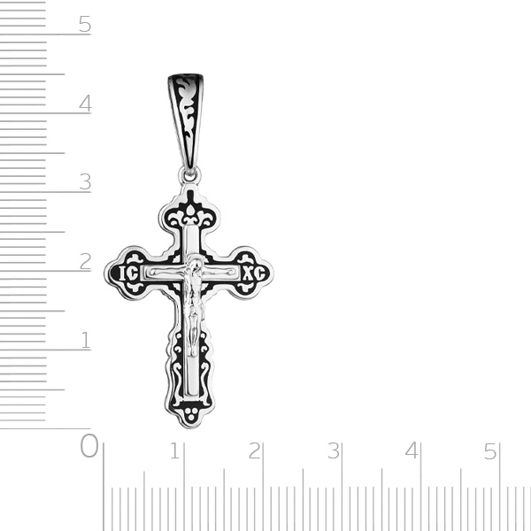 Крест из серебра с эмалью