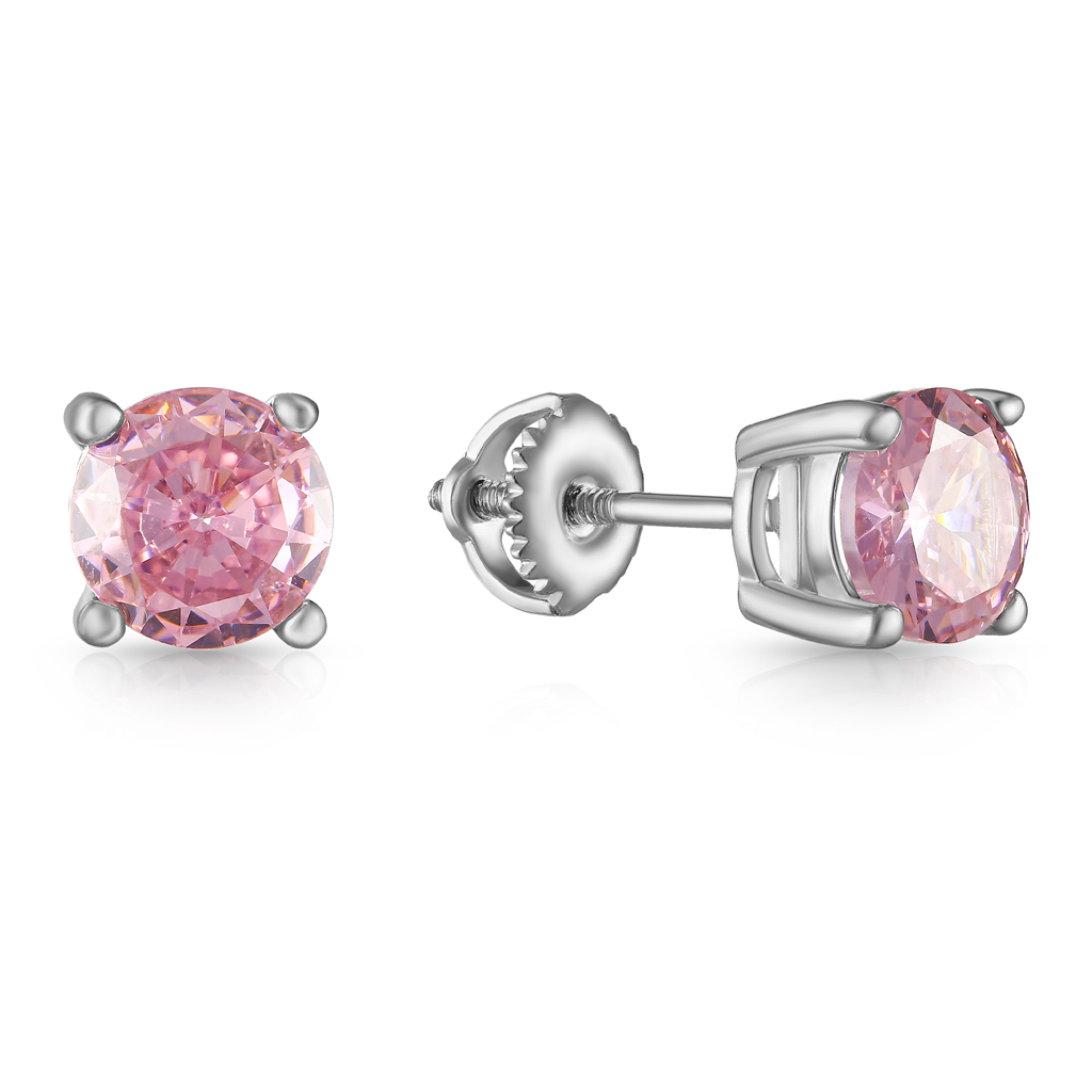 Серьги из серебра с цирконием