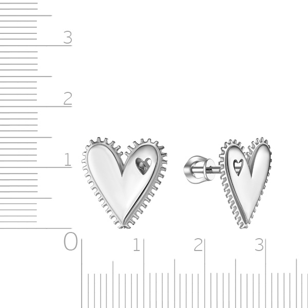 Серьги Пусеты из серебра