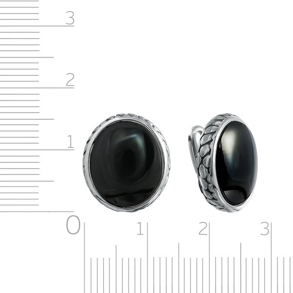 Серьги из серебра с агатами