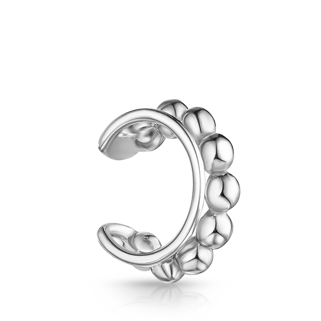 Серьга-кафф из серебра