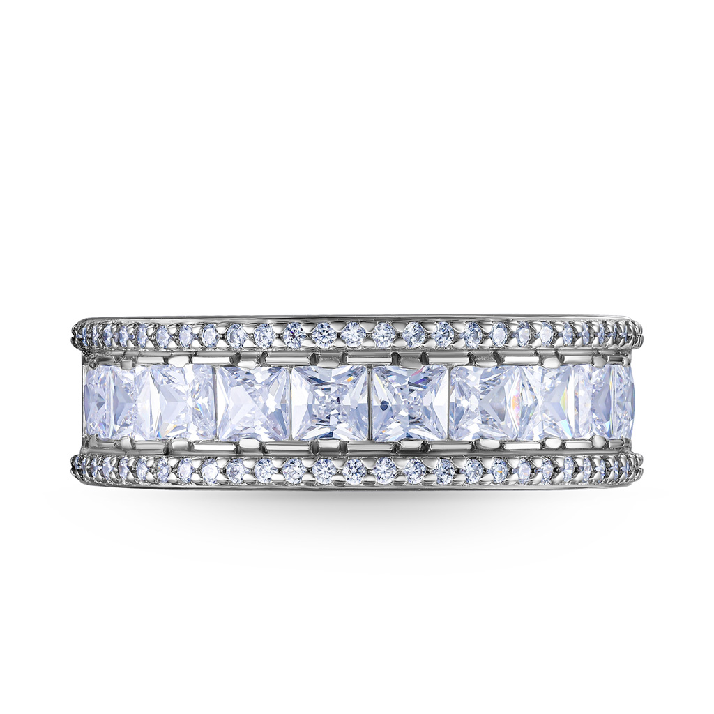 Кольцо из серебра с фианитом