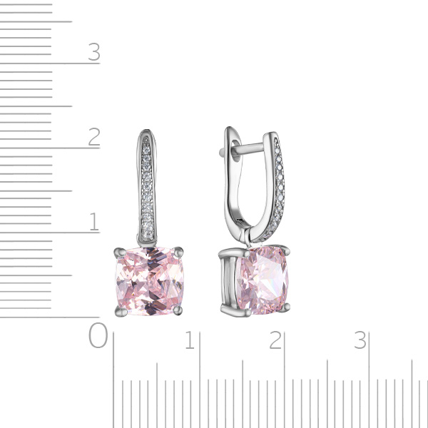 Серьги из серебра с цирконием
