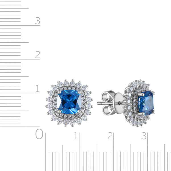 Серьги из серебра с цирконием