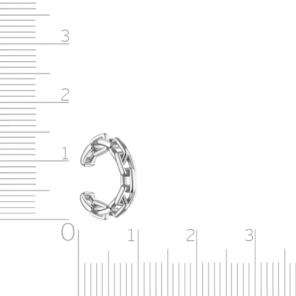 Серьга-кафф из серебра