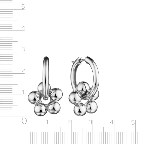 Серьги Конго из серебра