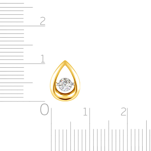 Подвеска из желтого золота с бриллиантом