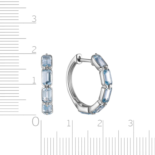 Конго из белого золота с топазами